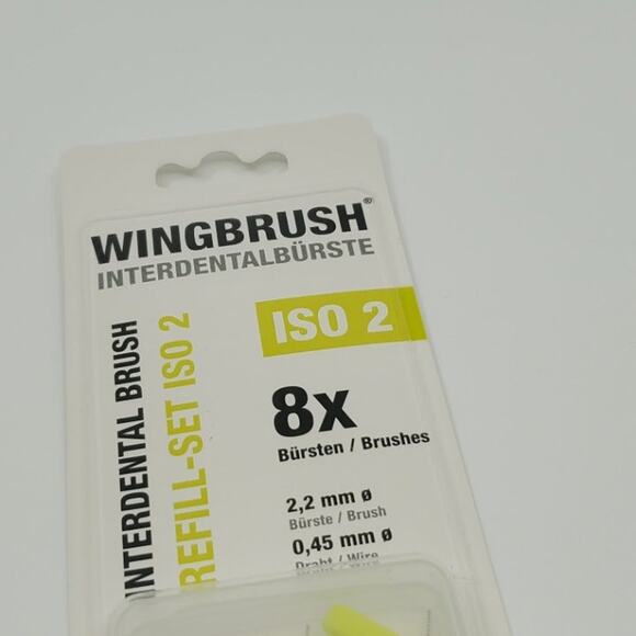 Wingbrush 8X Interdental Brush Heads Attachments Refill Set ISO2 New, sealed - Picture 2 of 8